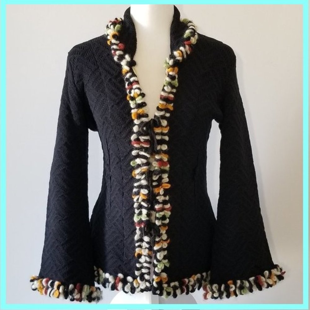 Paradyz Couture Knitted Sweater Jacket Size Medium